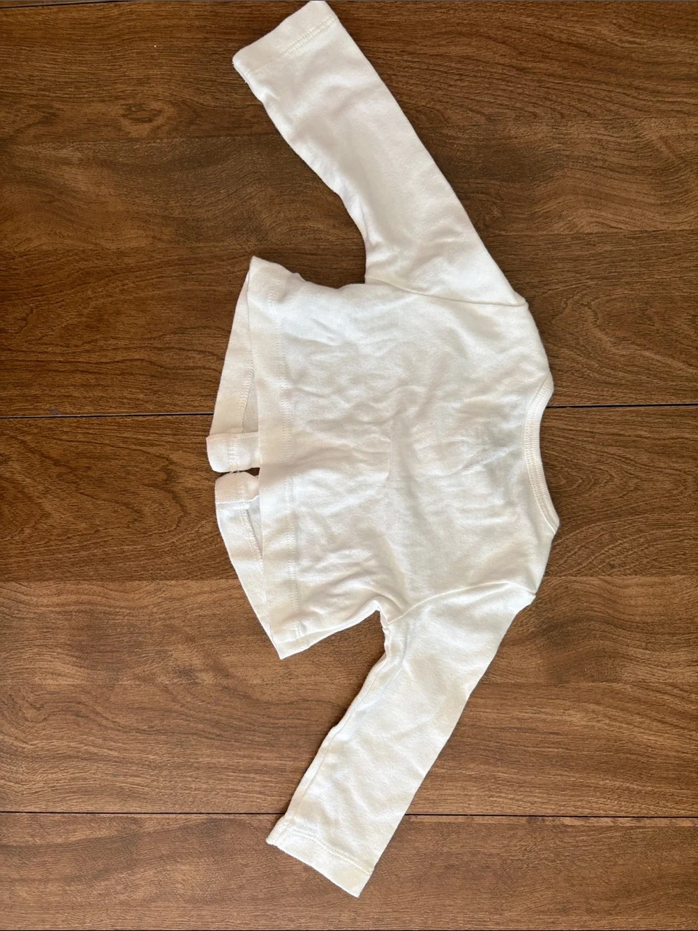 Carter's White Long-Sleeve Snap Front Baby Top